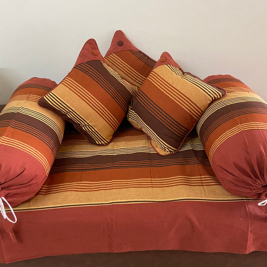 Brown Stripes Diwan Set