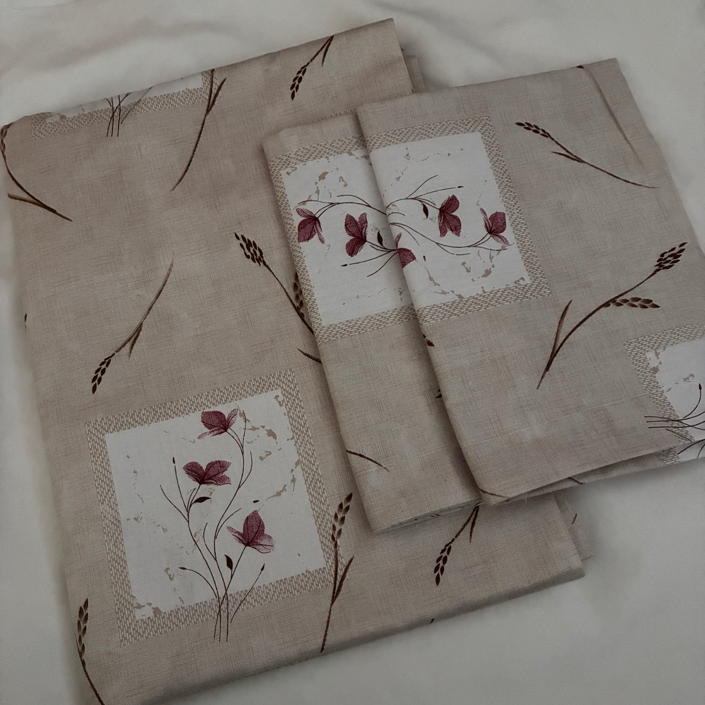 Cute Floral 300tc premium Queen bedspread 90x100 in(2 pillow covers)