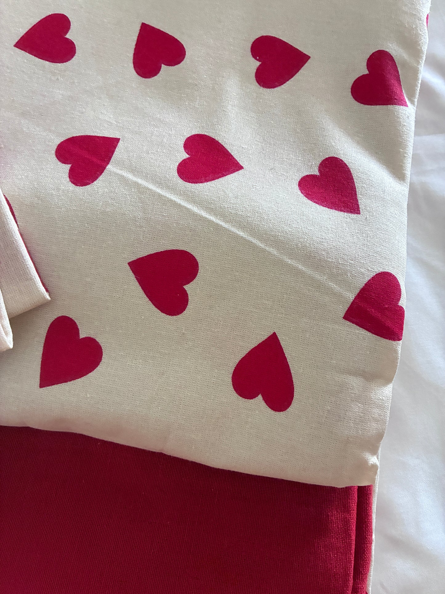Heart King Size Cotton Bedspread 100x110 in