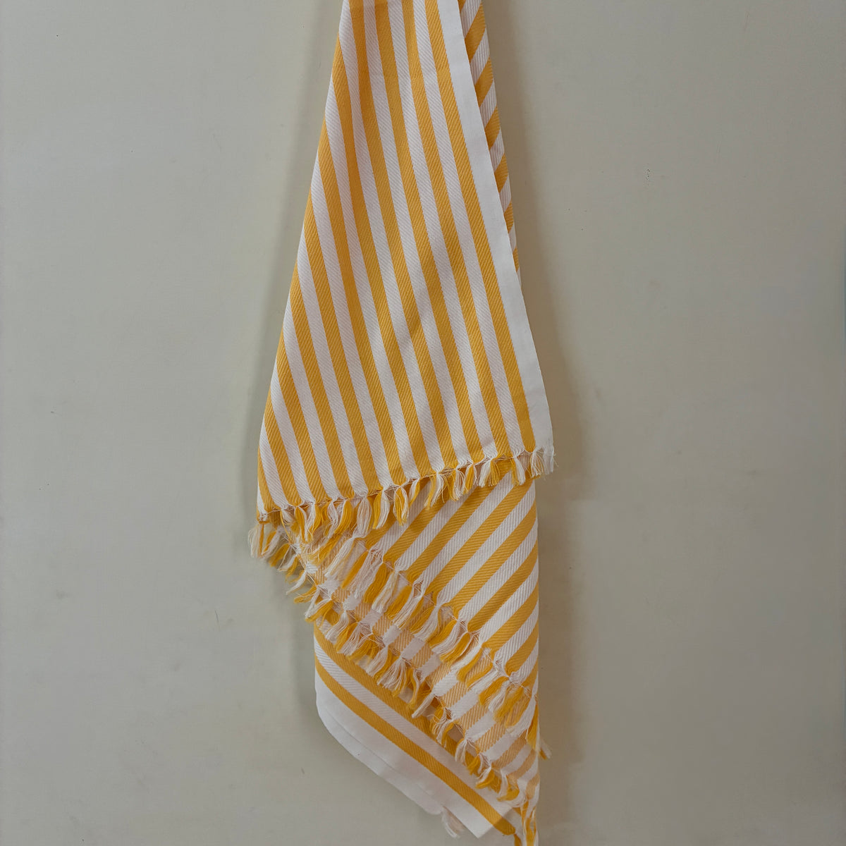 Yellow Stripes Cotton Bath Towels