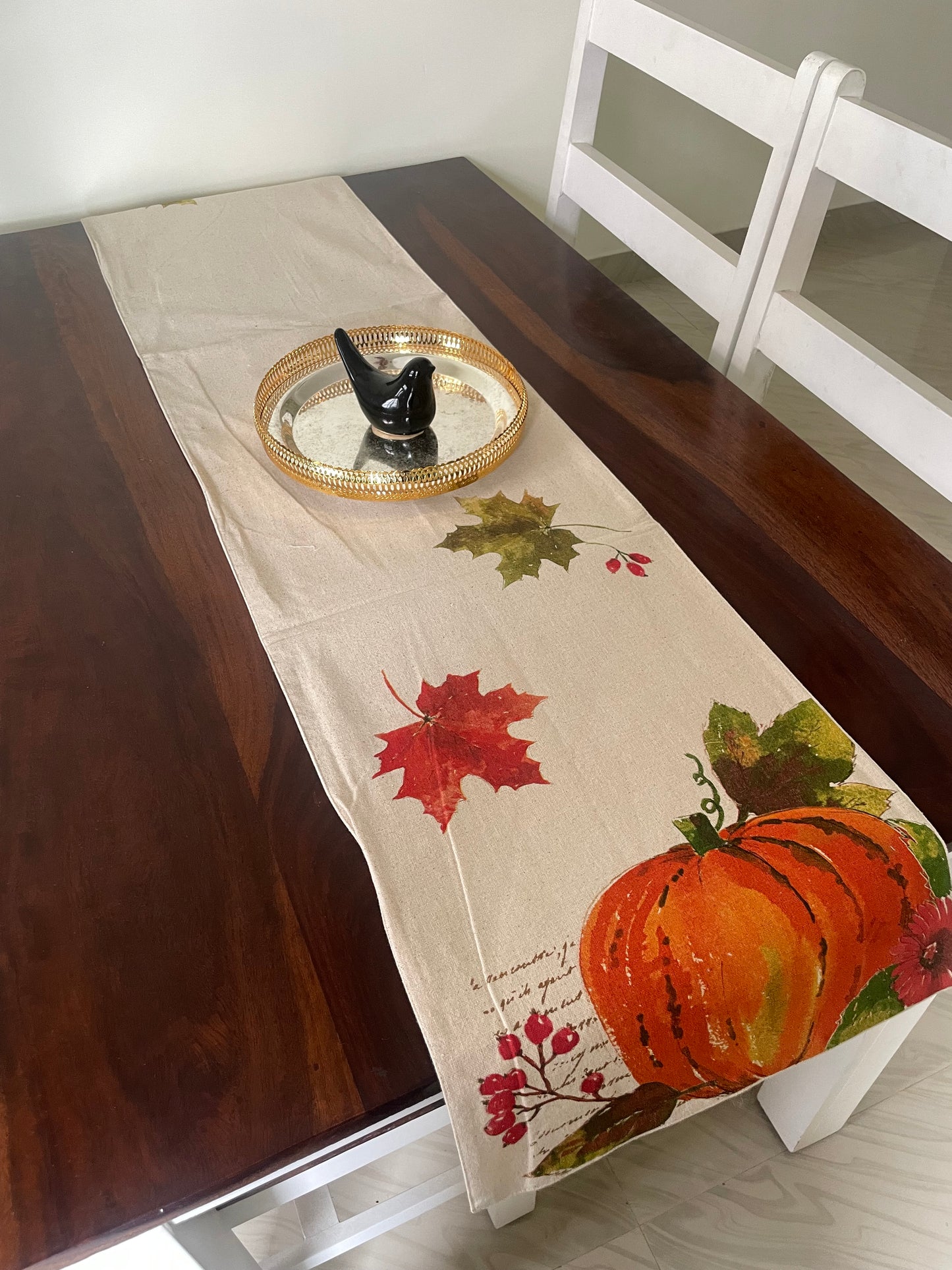 Pumpkin Table Runner 6 ft long