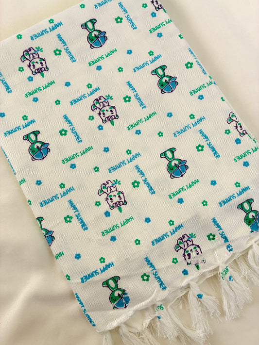 Kitty Cotton Bath Towels