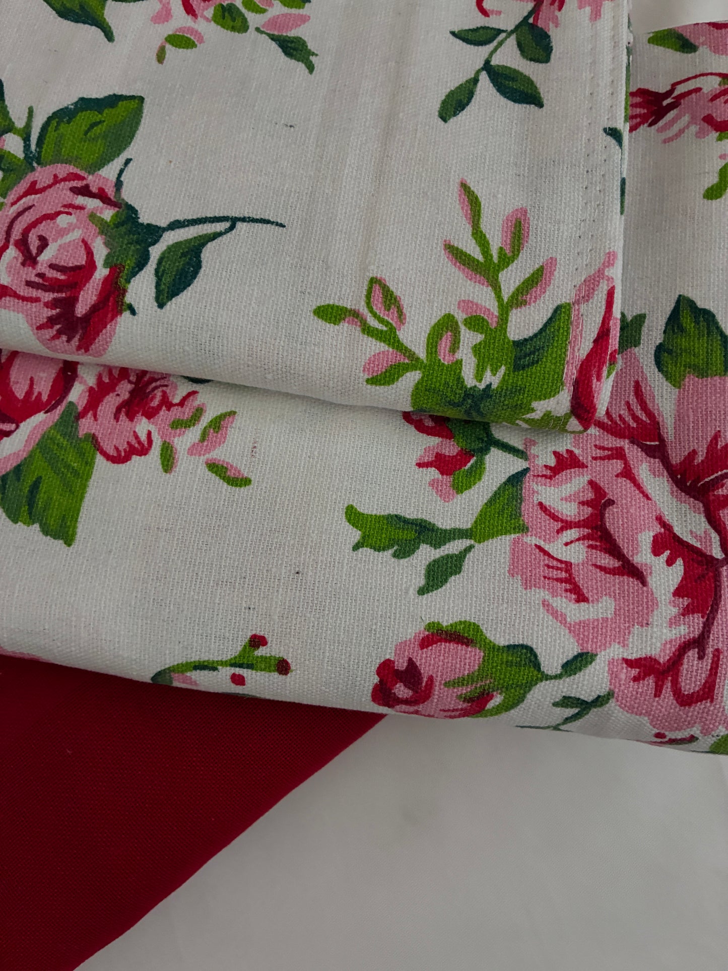 Pink Floral King Size Cotton Bedspread 100x110 inches