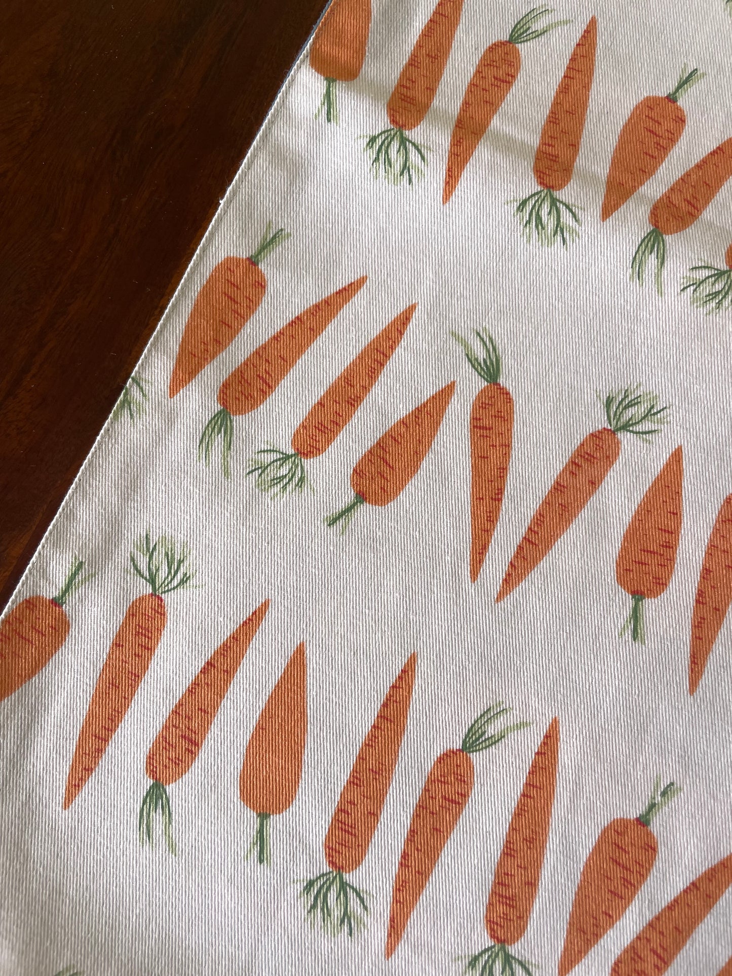 Carrot Reversible Table Runner 7 ft long