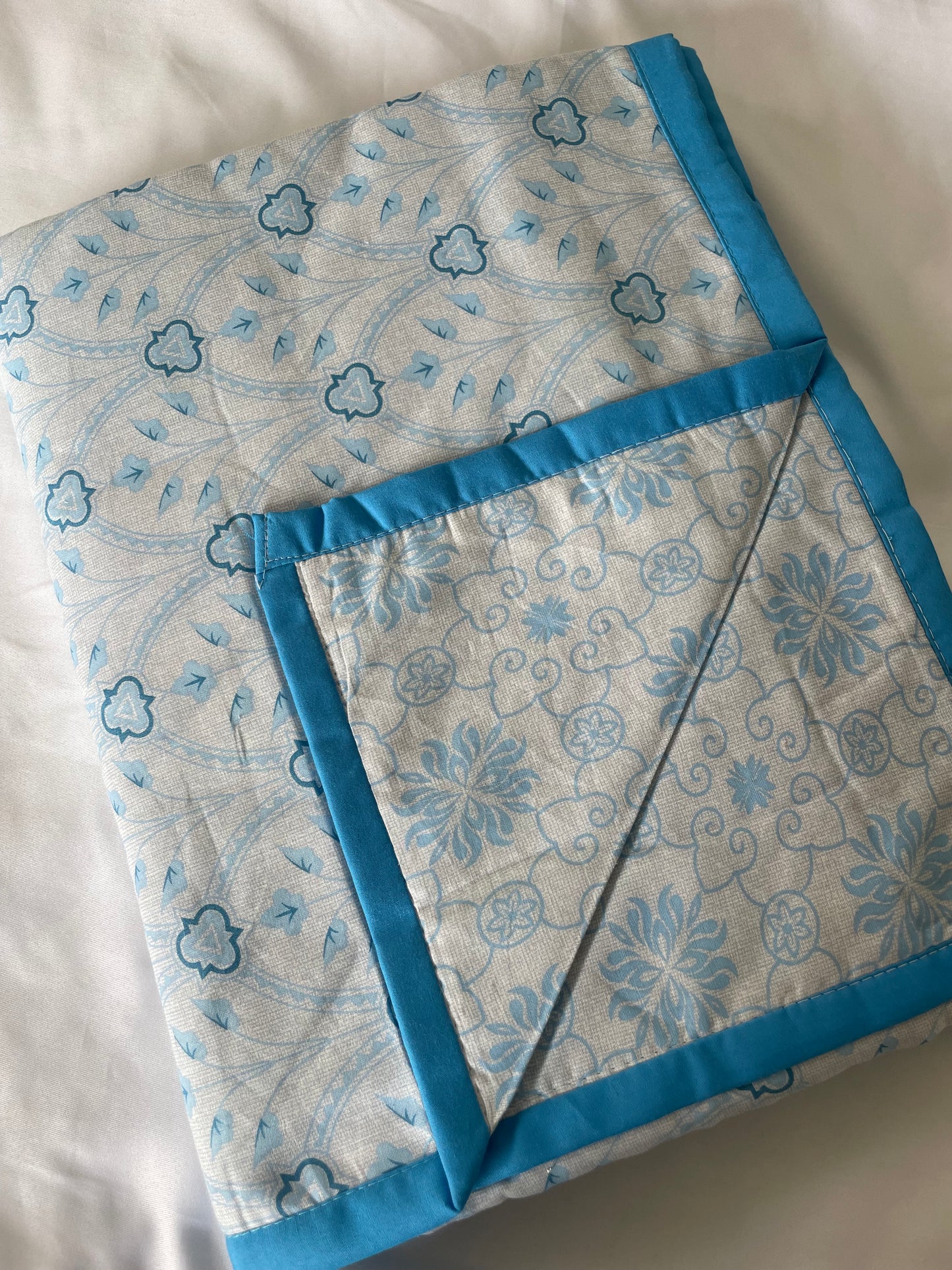 Blue Floral Single Size Dohar