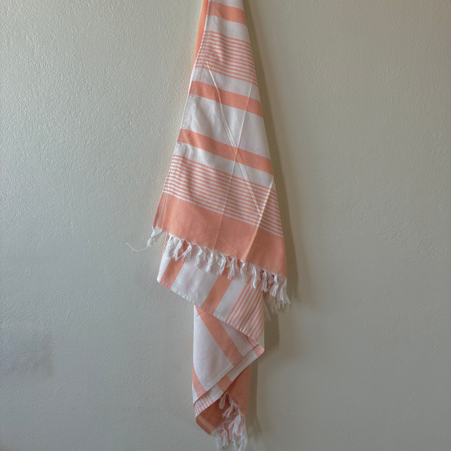 Peach Stripes Bamboo Bath Towels