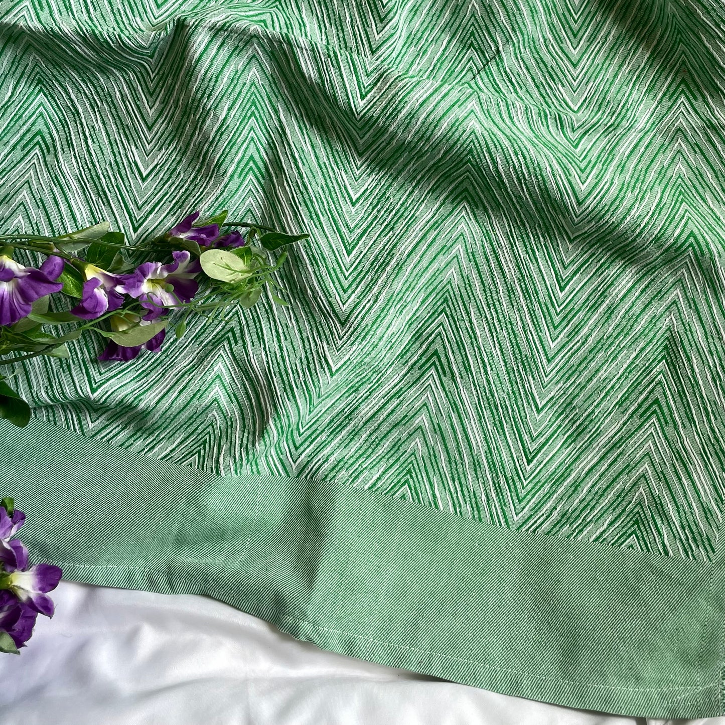 Green Dual Tone Blanket/ Throw