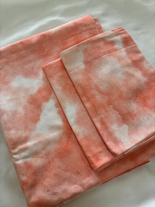 Single Size Cotton Bedspread with 2 Pillow Covers 60 x 90 in