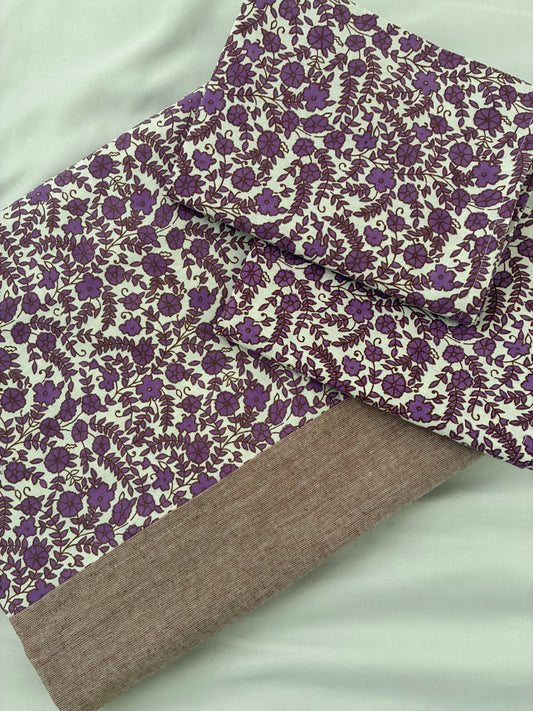 Lavender Floral Queen Size bedspread 90x100 inches