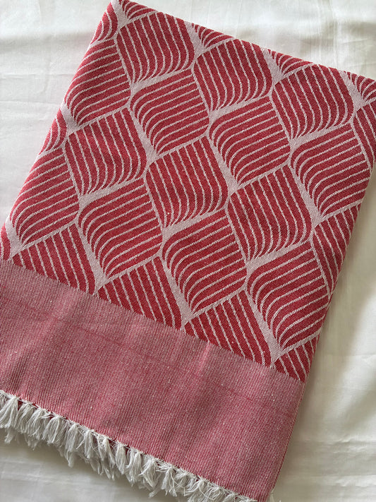 Red Lines  Blanket / Throw