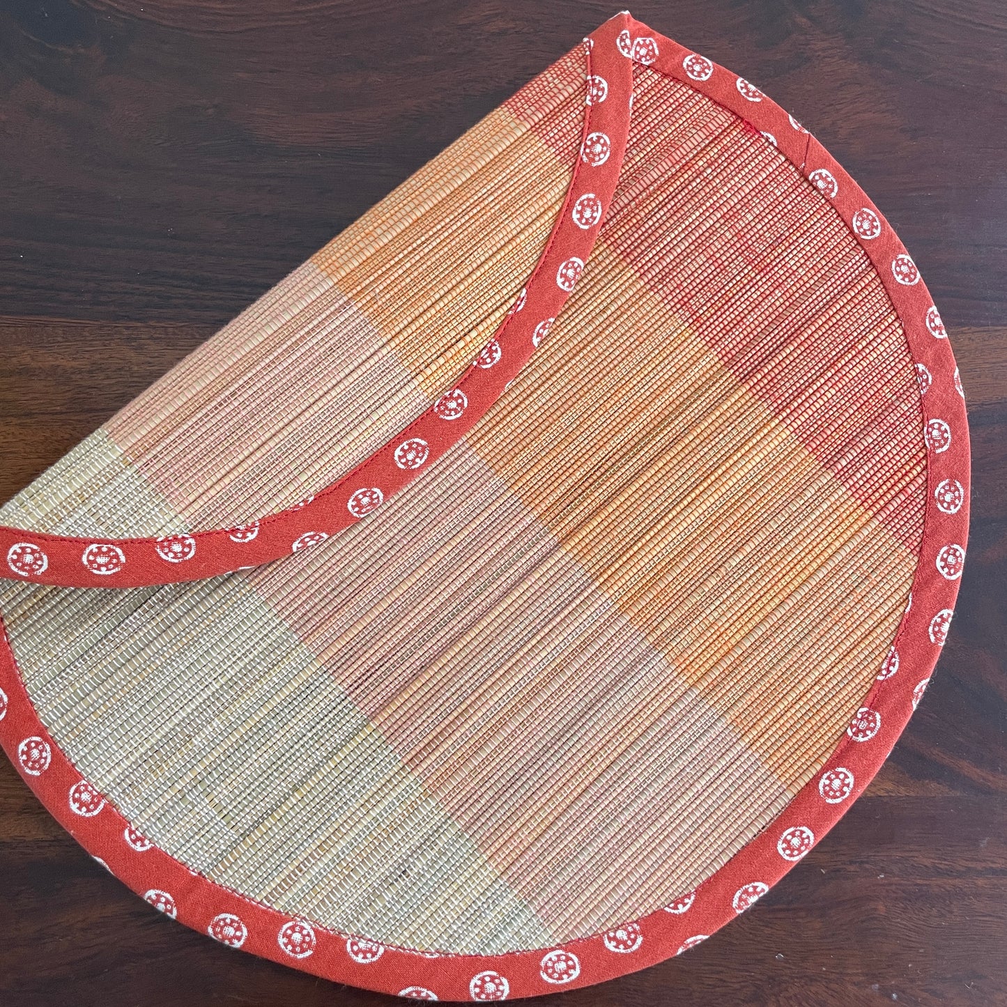 Round Bamboo Placemats Set of 2