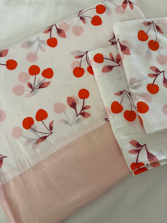 Red Cherry Queen Size bedspread 90x100 inches