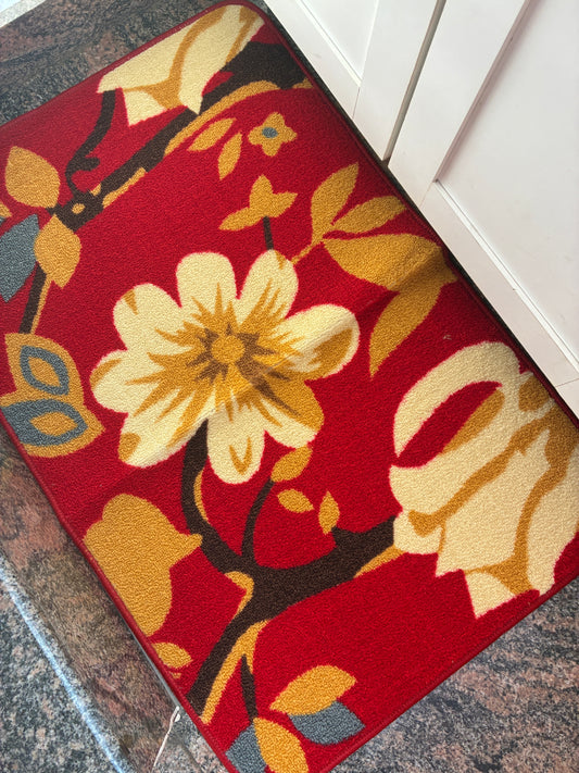 Floral Big Anti Slip Door Mat (88 x 58 cm)