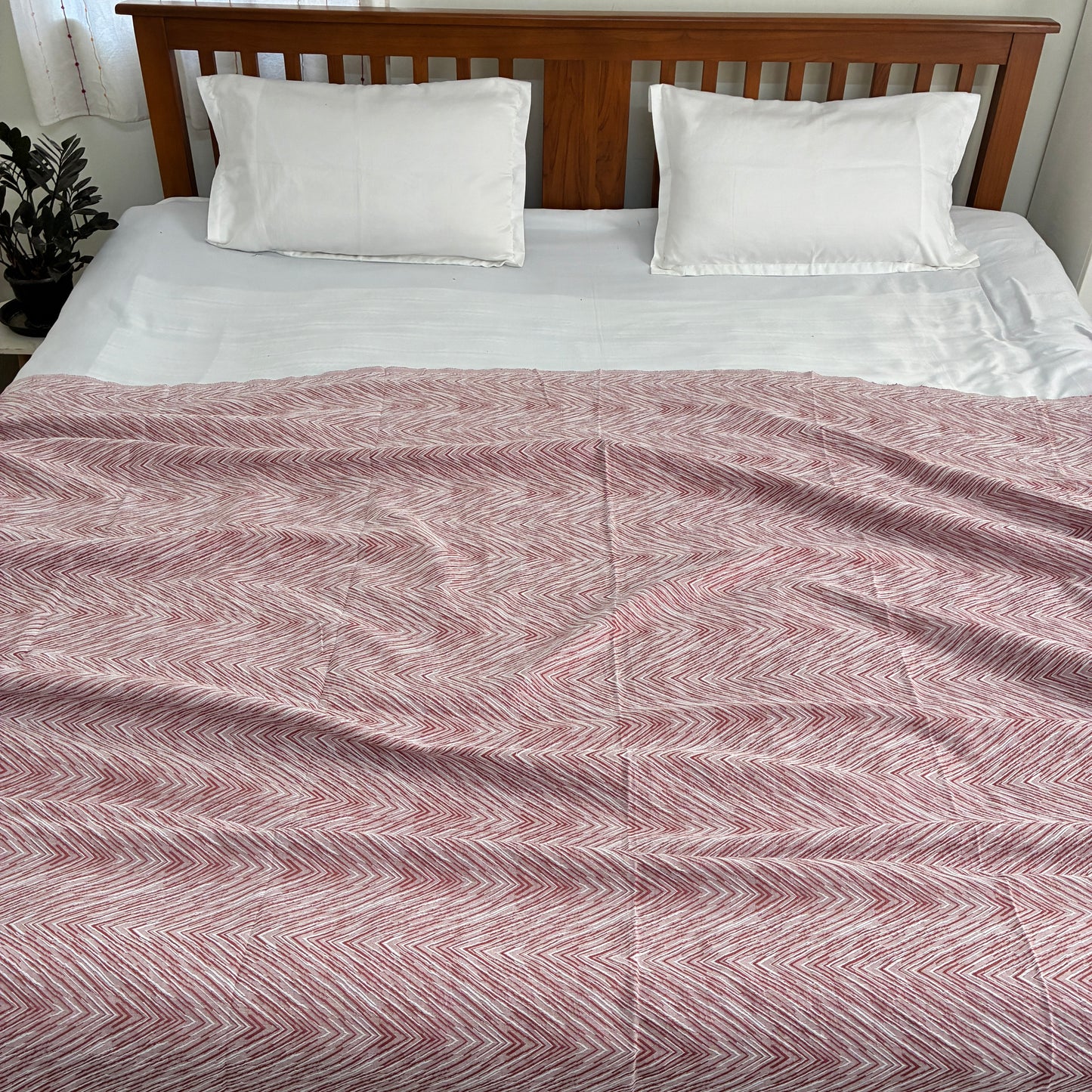 Brown Dual Tone zigzag Single Size Blanket / Throw