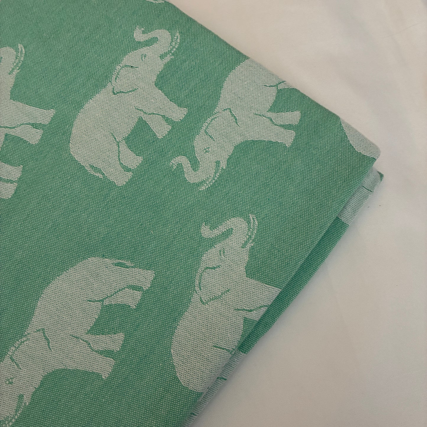 Turquoise Blue Elephant Single Size Blanket / Throw