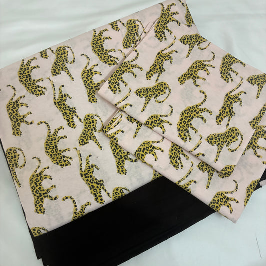 Leopard King Size Cotton Bedspread 100x110 in