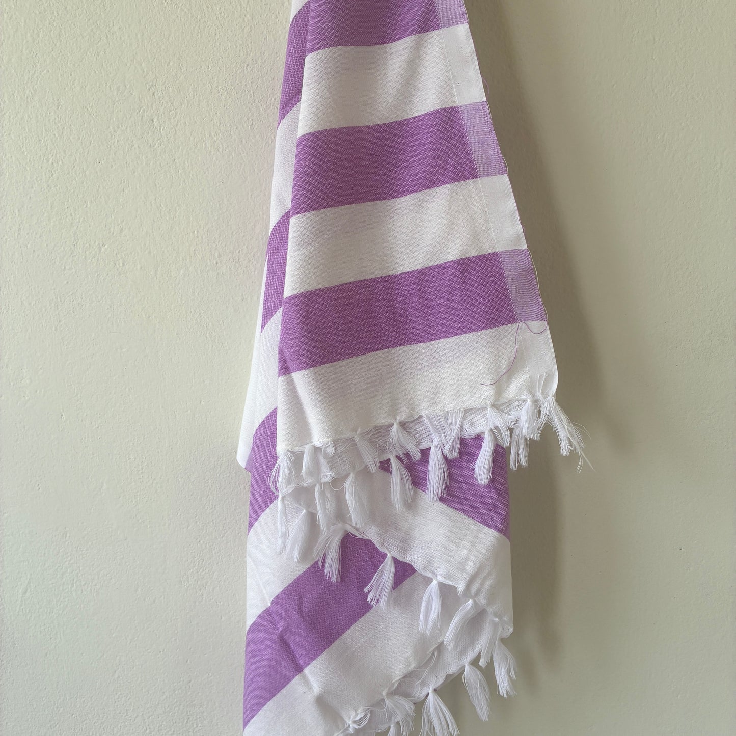 Purple Stripes Cotton Bath Towels
