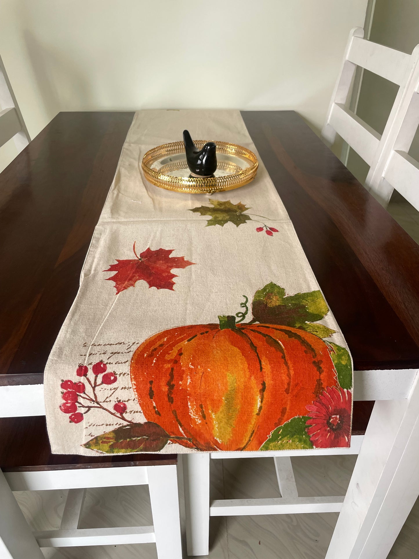 Pumpkin Table Runner 6 ft long