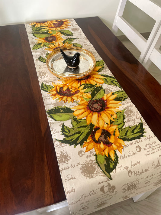 Sun Flower Table Runner 6 ft long