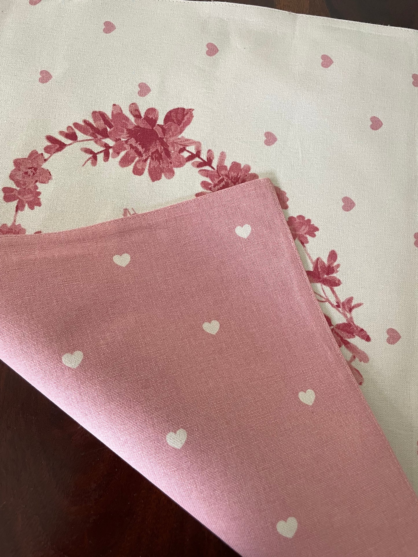 Floral Dining Table Mats - Reversible ( Set Of 6 )