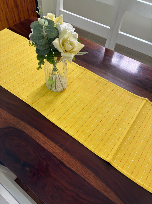 Yellow Stripes Table Runner 5ft long