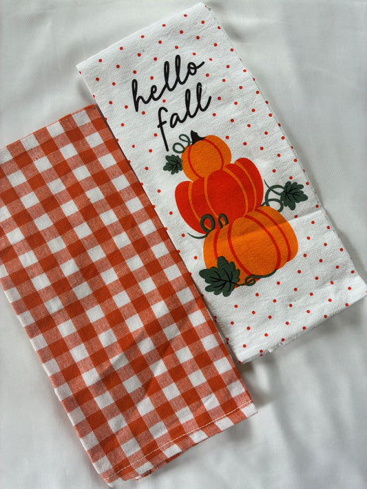 Pumpkin Printed Hand/Lunch Towels (Set of 2)