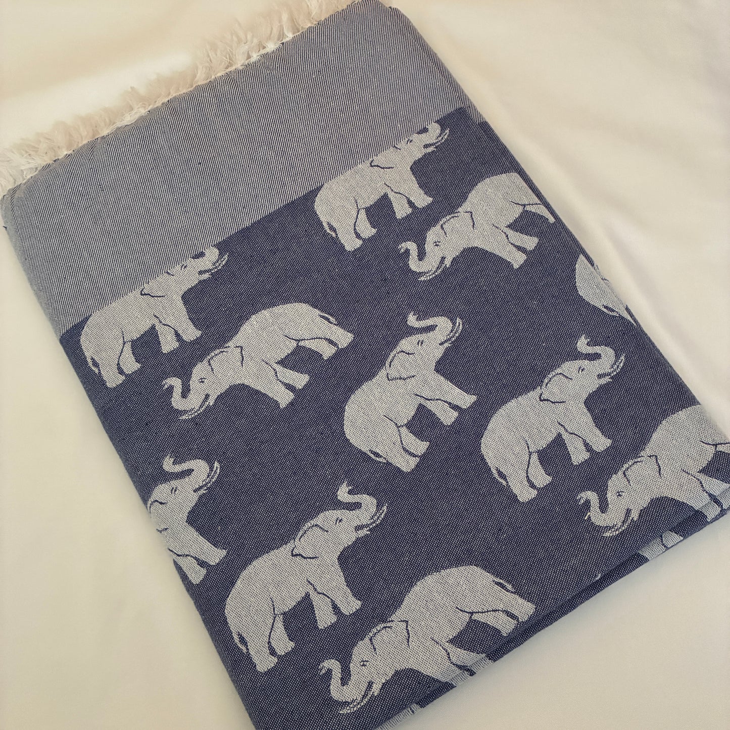 Blue Elephant Single Size Blanket / Throw