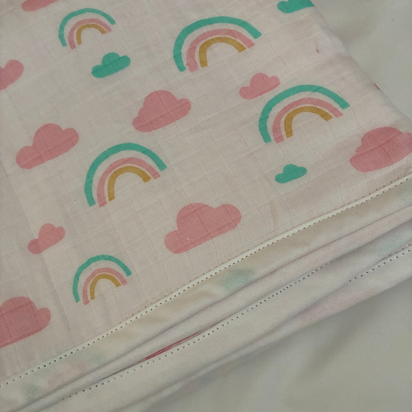 Pink Clouds Muslin Blanket/ Dohar