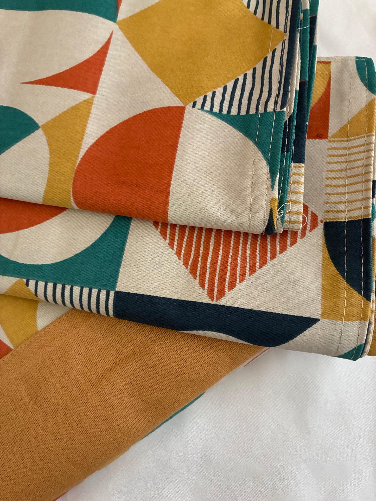 Geometry King Size Cotton Bedspread 100x110 inches