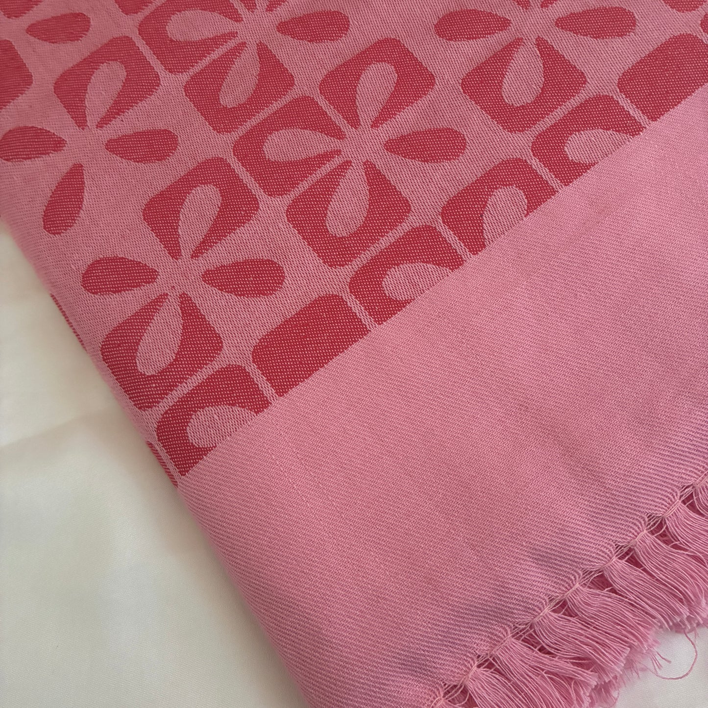 Red with Rose Single Size Blanket / Throw
