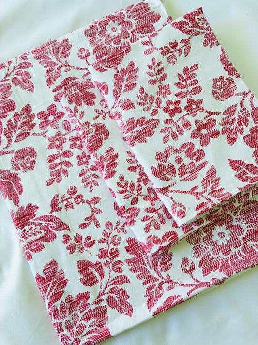Single Size Cotton Bedspread with 2 Pillow Covers 60 x 90 in