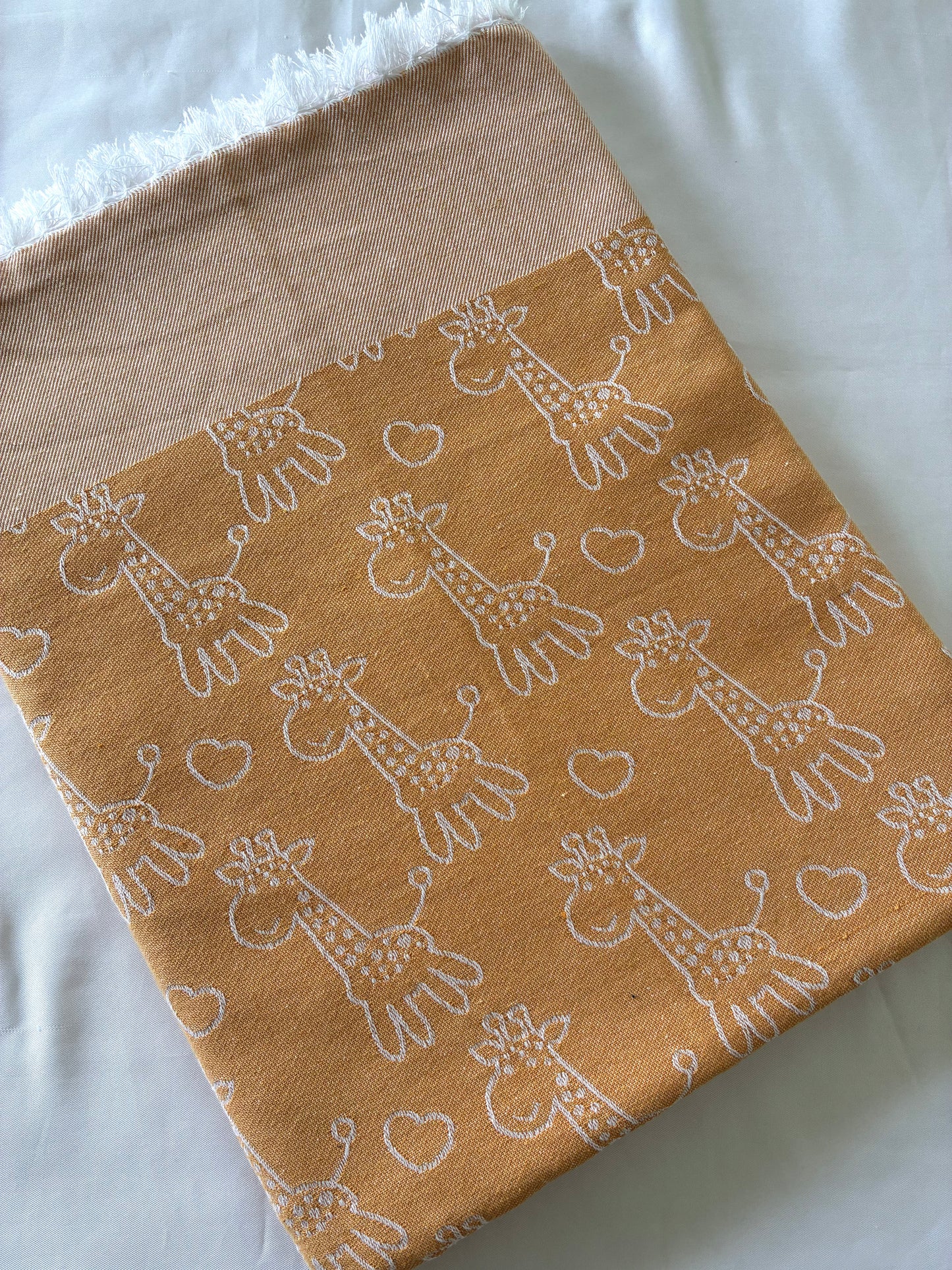 Yellow Giraffe Blanket/ Throw