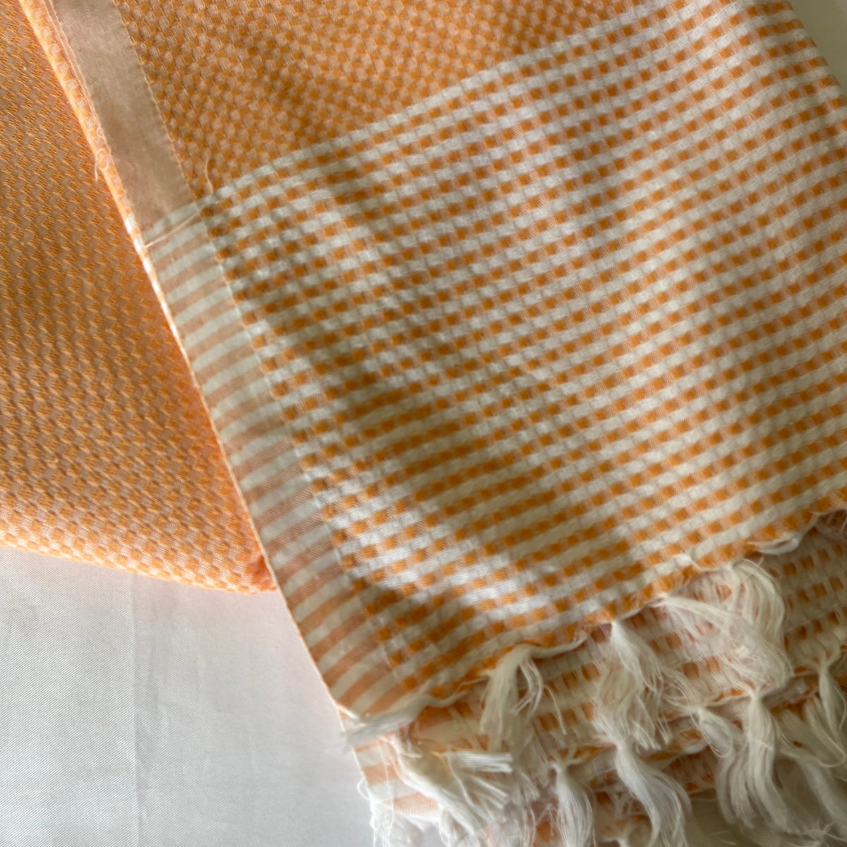 Orange Extra Long Cotton Bath Towel