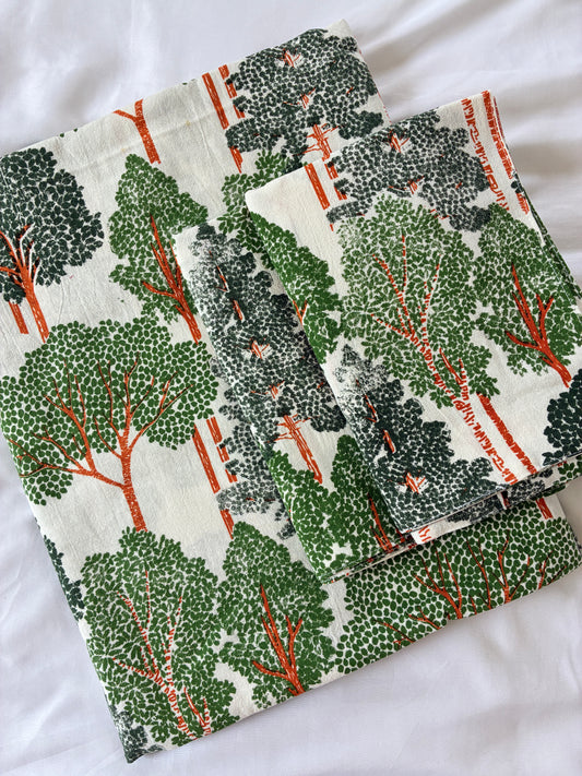 Single Size Cotton Bedspread with 2 Pillow Covers 60 x 90 in