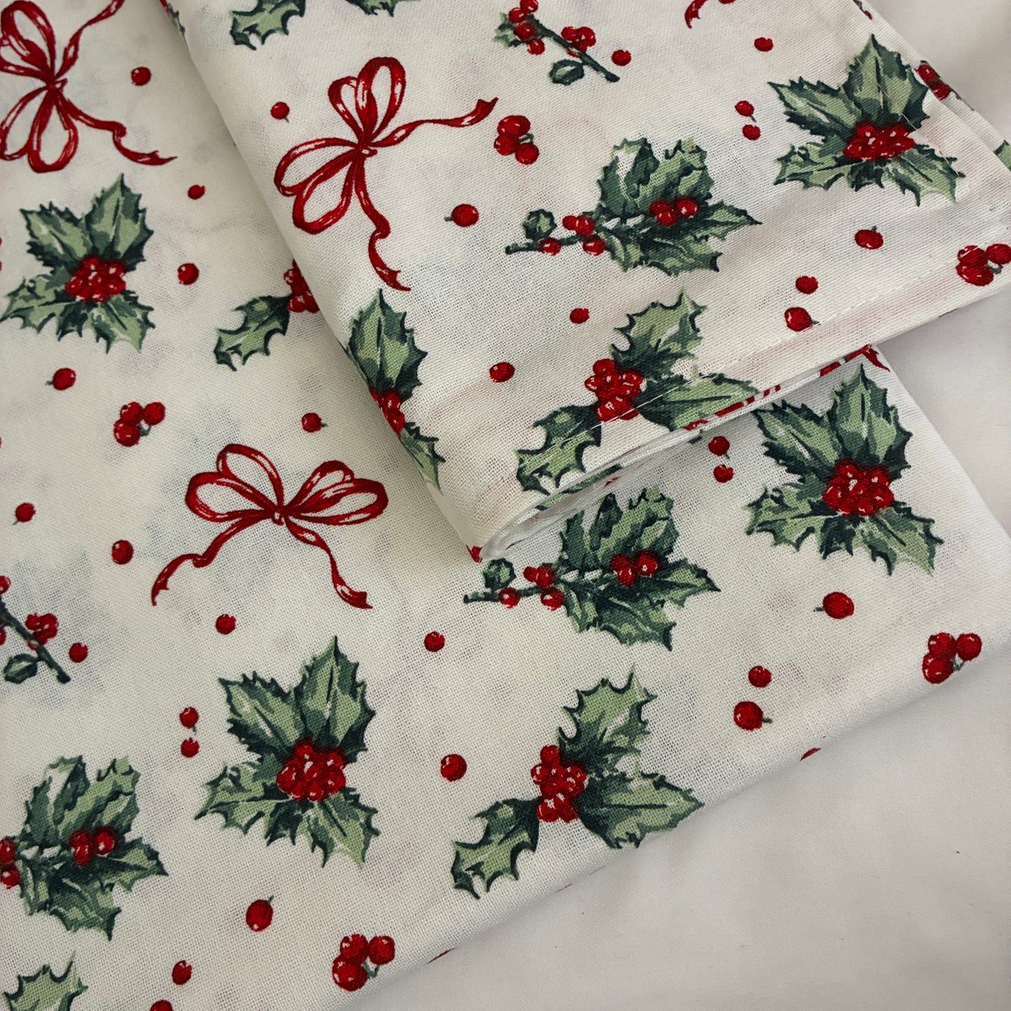 Christmas Cheer Single Size Cotton Bedspread with 1 Pillow Cover 60 x 90 in