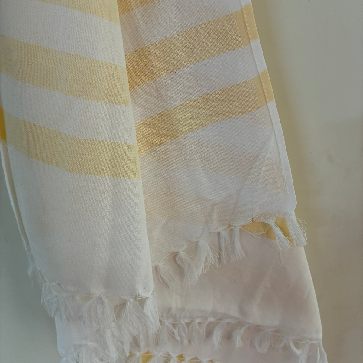 Yellow Stripes Cotton Bath Towels