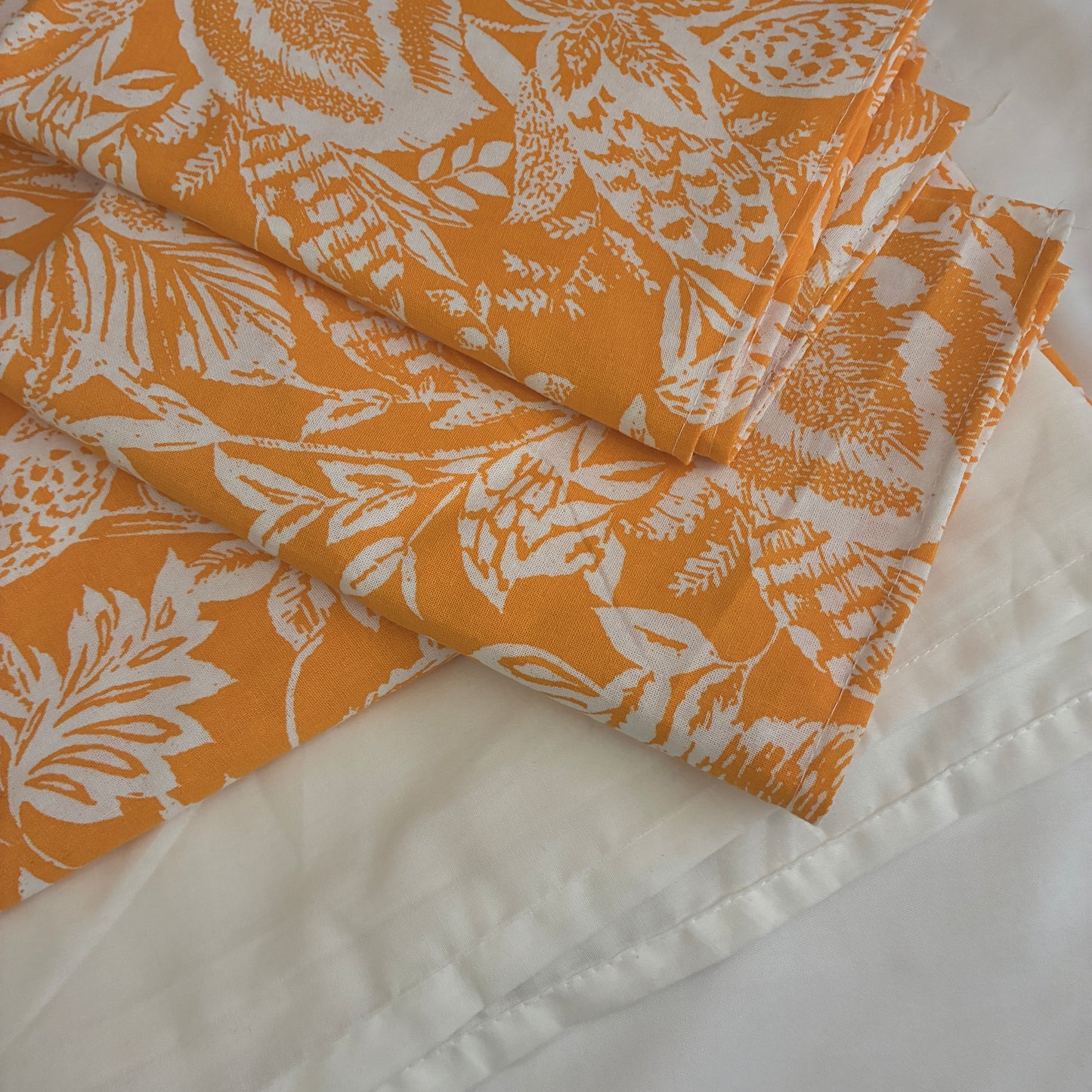 Sunlit Flora King Size Cotton Bedspread 100x110 inches (2 pillow covers)