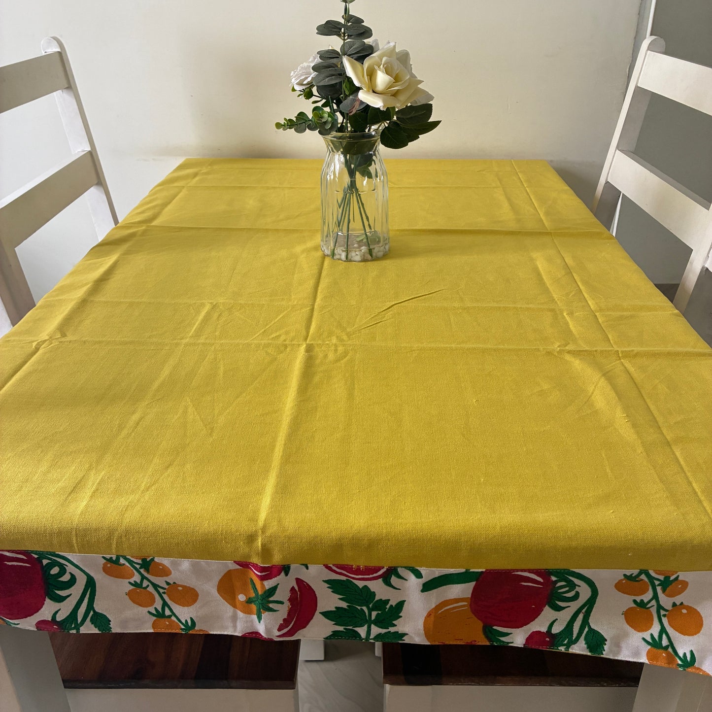 Yellow Plain 4 Seater Table Covers
