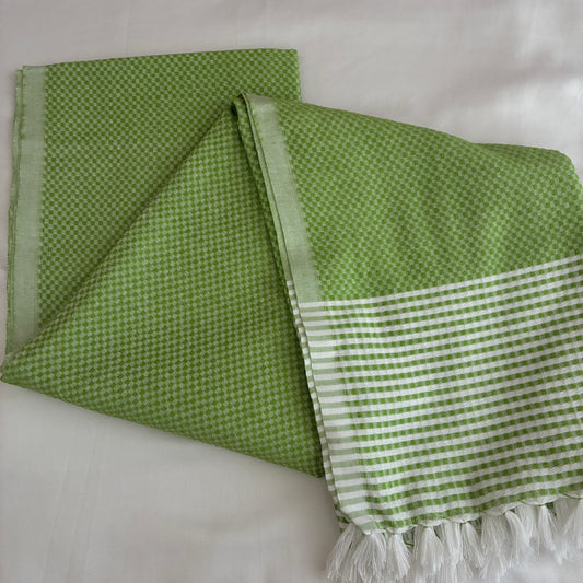 Green Extra Long Cotton Bath Towel