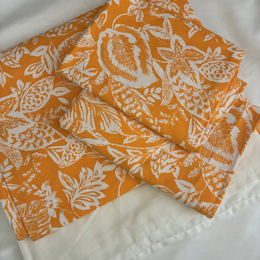Sunlit Flora King Size Cotton Bedspread 100x110 inches (2 pillow covers)