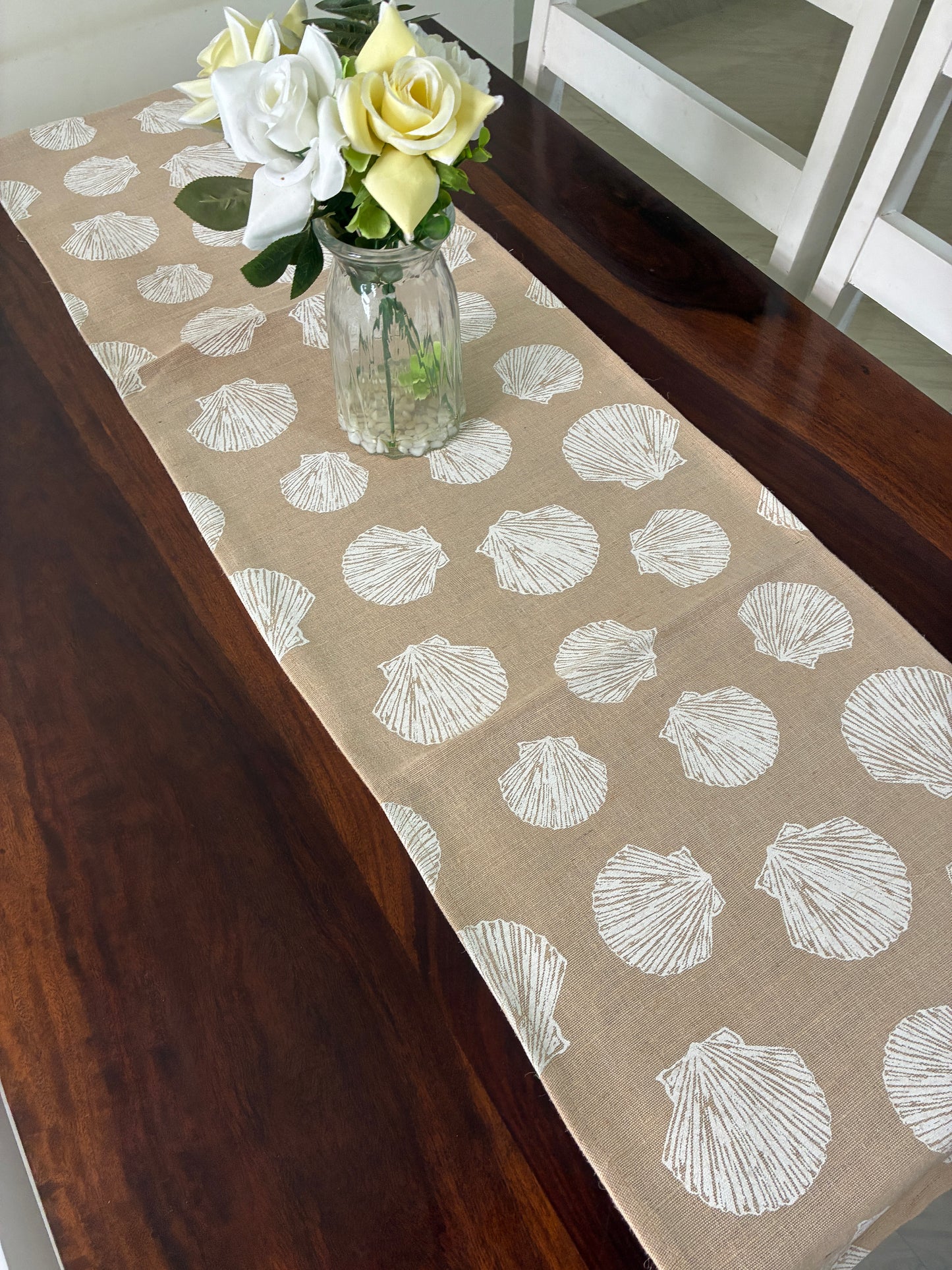 Shell Table Runner 6 ft long