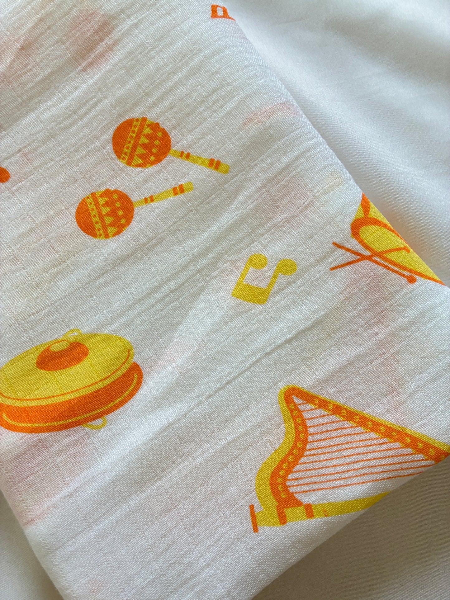 Musical Instruments Muslin Bath Towel