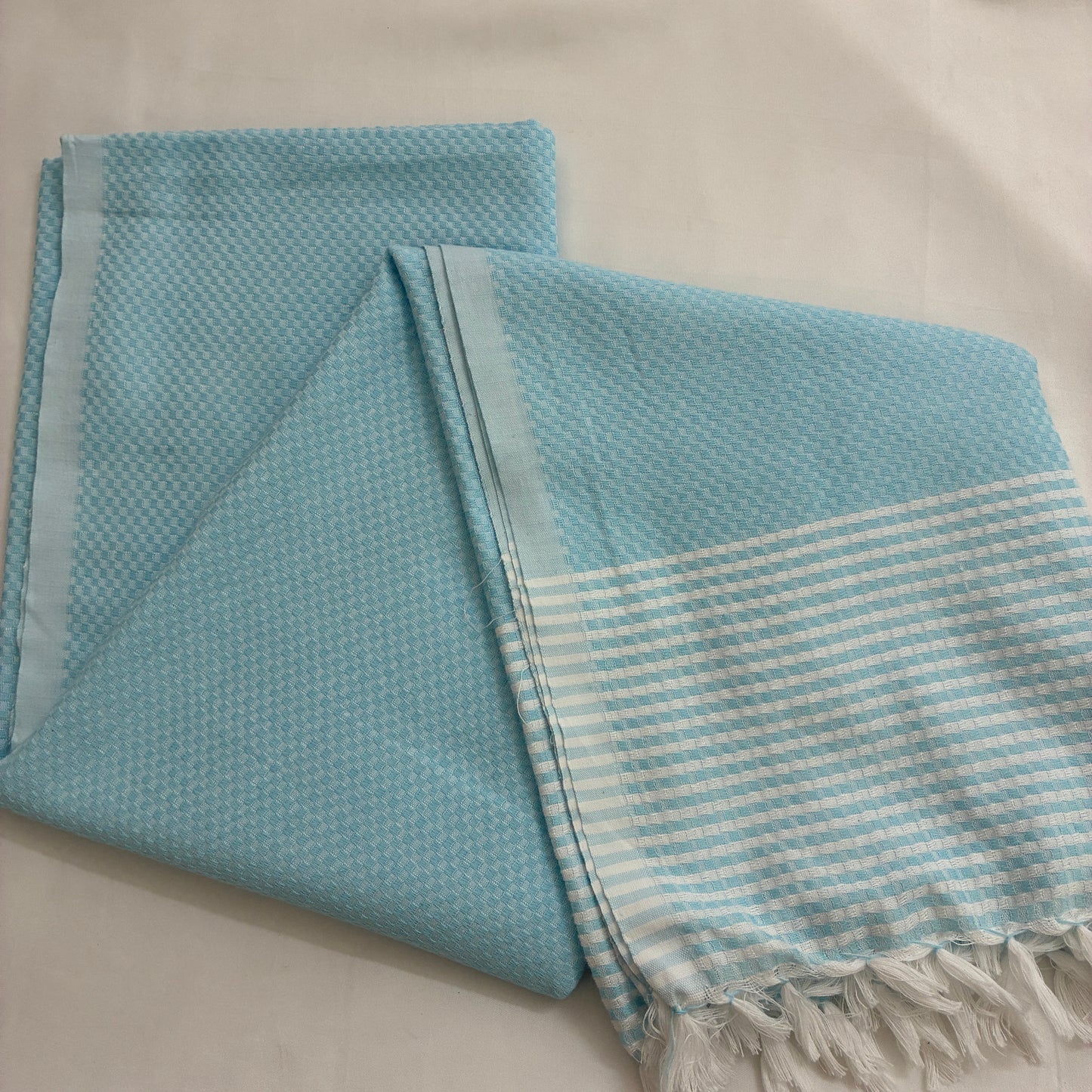 Light Blue Extra Long Cotton Bath Towel