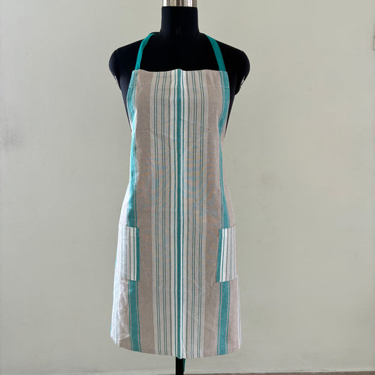 Blue Stripes Cotton Apron