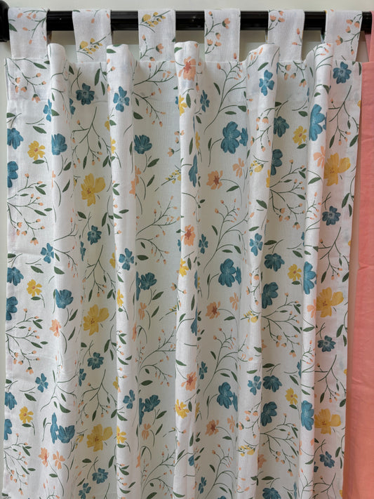 Multifloral Cotton Curtains 1 piece