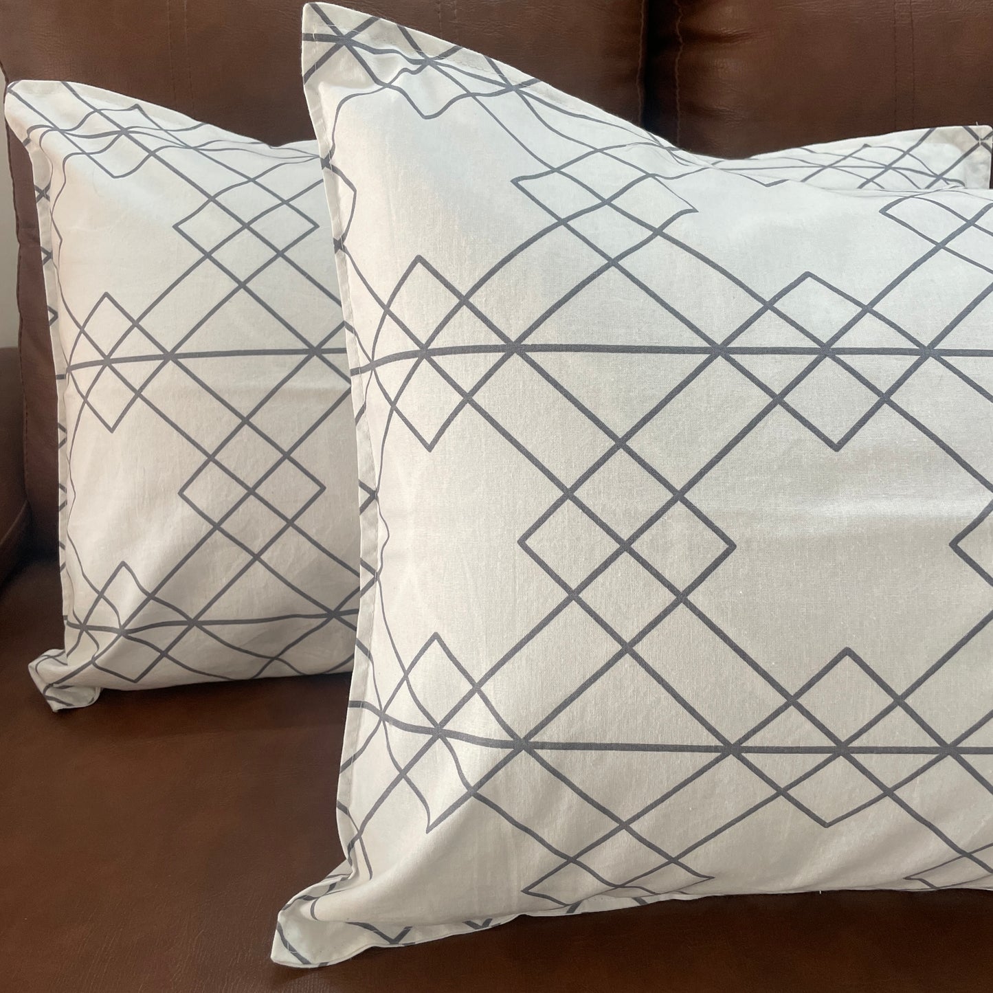 White Abstract Pillow Covers