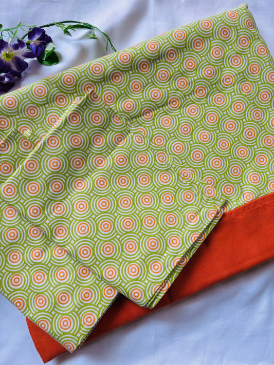 Green swirl queen bedspread 90x100 inches