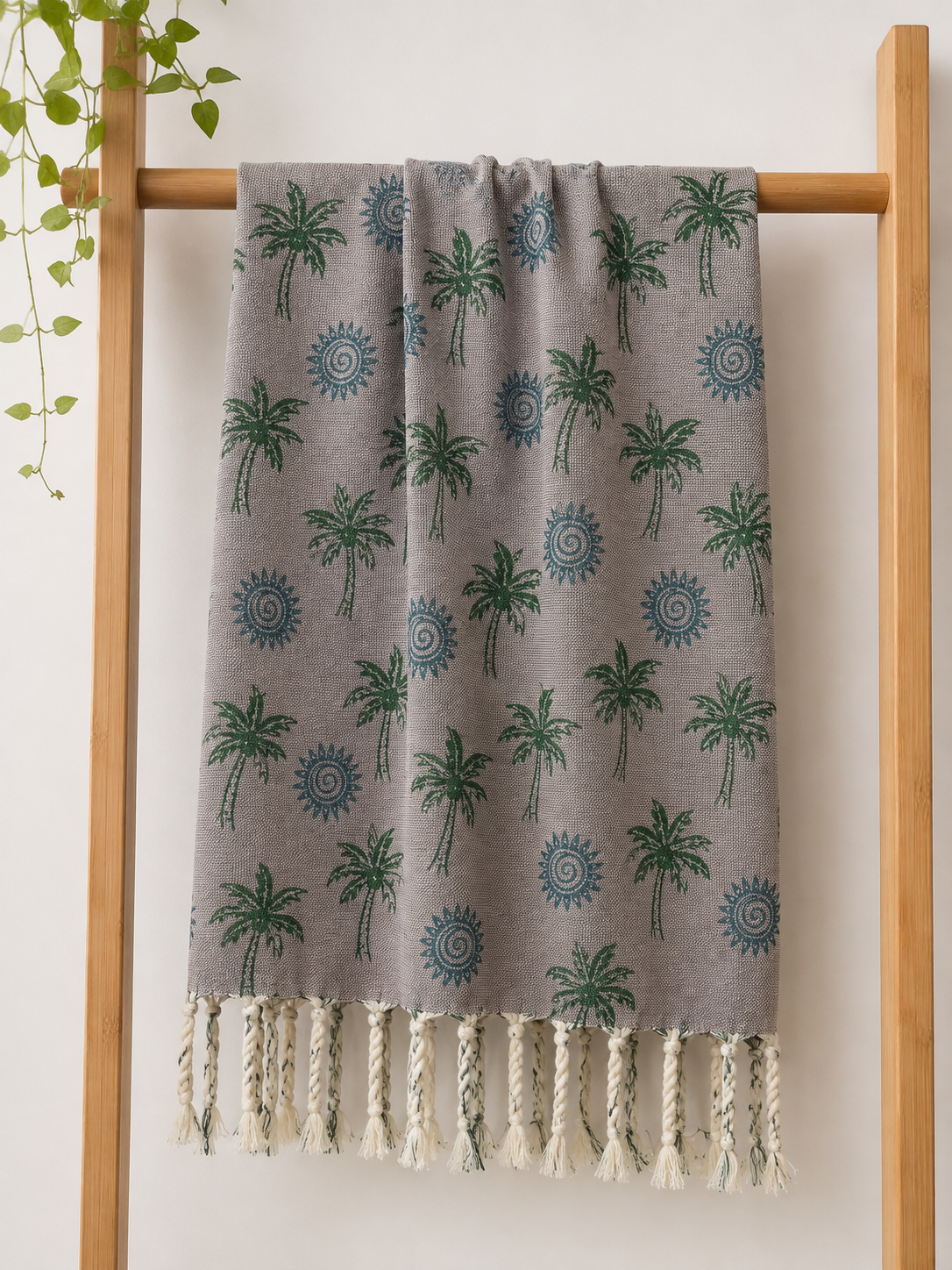 Premium Grey Tree  Cotton Bath Towels