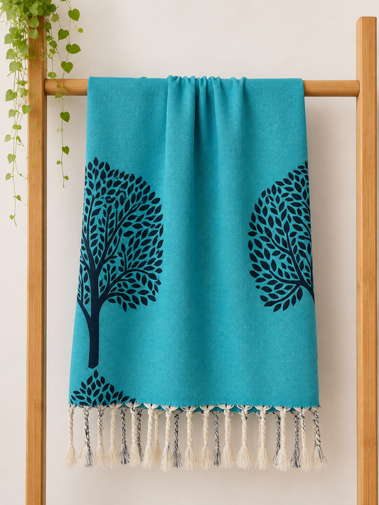 Premium Teal Tree  Cotton Bath Towels