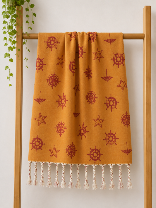 Premium Nautical Star  Cotton Bath Towels